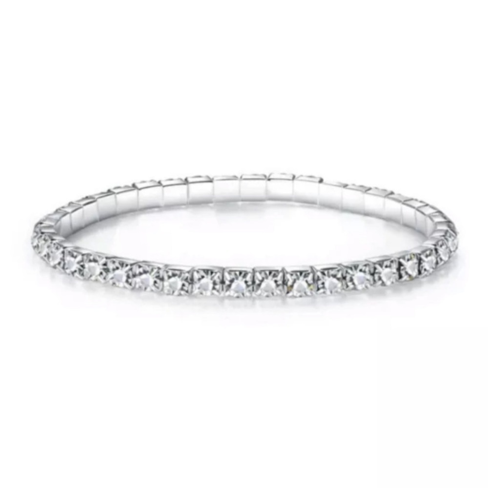 💗 Crystal Ankle Bracelet Stretchy 8”-9.5” adjustable NEW - Picture 3 of 6